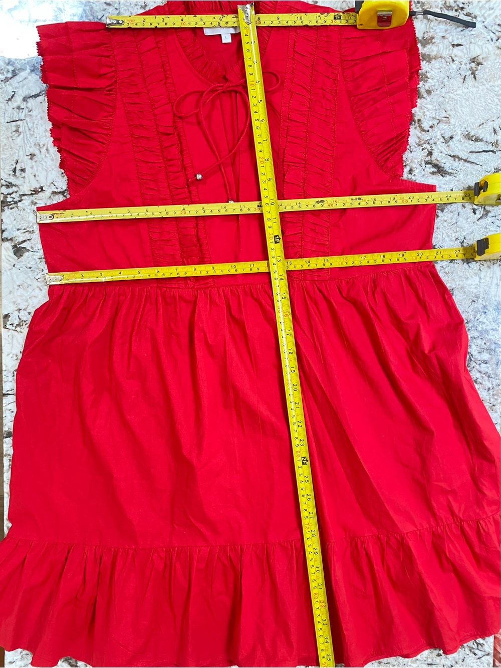 Caroline Constas Red Ruffle Dress - Picture 8 of 9